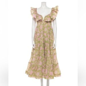 Zimmerman Lovestruck Pleated Ruffle Maxi Gown